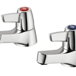 Armitage Shanks Sandringham 21 Basin Pillar Bathroom Taps Chrome