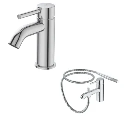 Ideal Standard Ceraline Basin Mixer & Bath Shower Mixer Pack