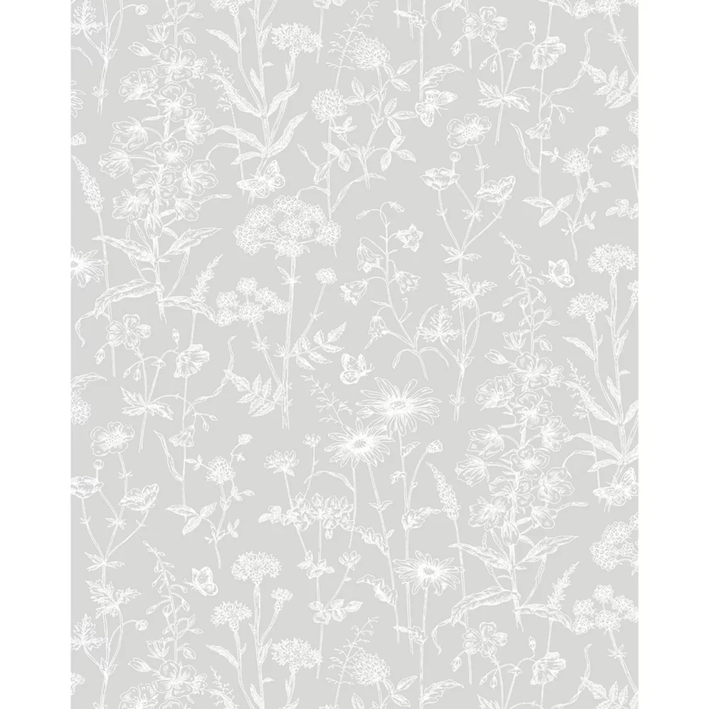 Laura Ashley Lisette Flint Self-Adhesive Glass Kitchen Splashback 600 X 750 X 6mm