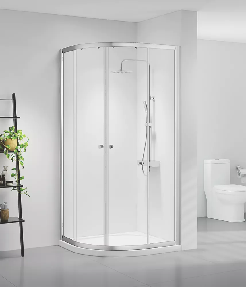 Triton Neo Six Framed Quadrant Sliding Shower Doors Chrome 900 X 1850mm