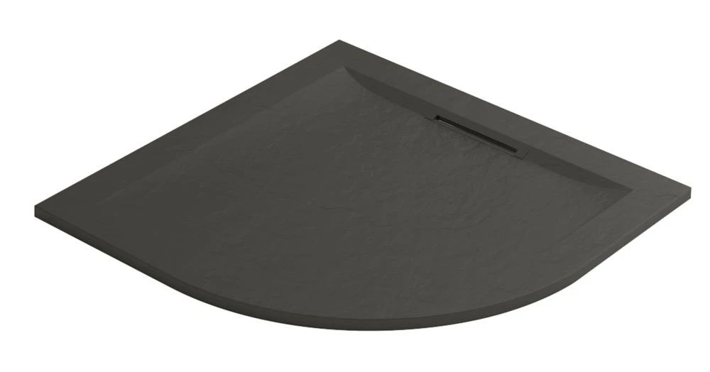 Mira Flight Level Quadrant Shower Tray Slate Grey 800 X 800 X 25mm