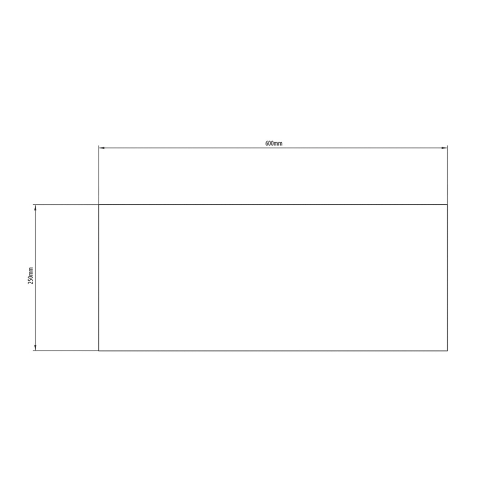 Splashback Glass Bathroom Splashback Gloss Ice White 600 X 250 X 4mm - Image 3