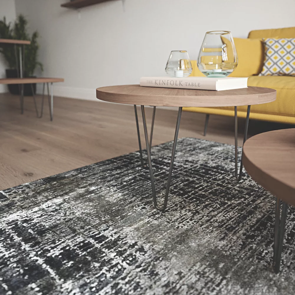 Rothley 2-Pin Hairpin Worktop Leg Gun Metal 350mm - Image 3