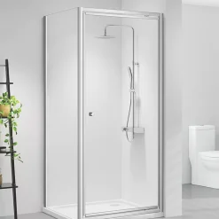 Triton Neo Six Framed Square Pivot Door Shower Enclosure Reversible Chrome 900 X 900 X 1850mm