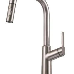 Clearwater Santor SAN20BN Single Lever Tap With Twin Spray Pull-Out Brushed Nickel PVD