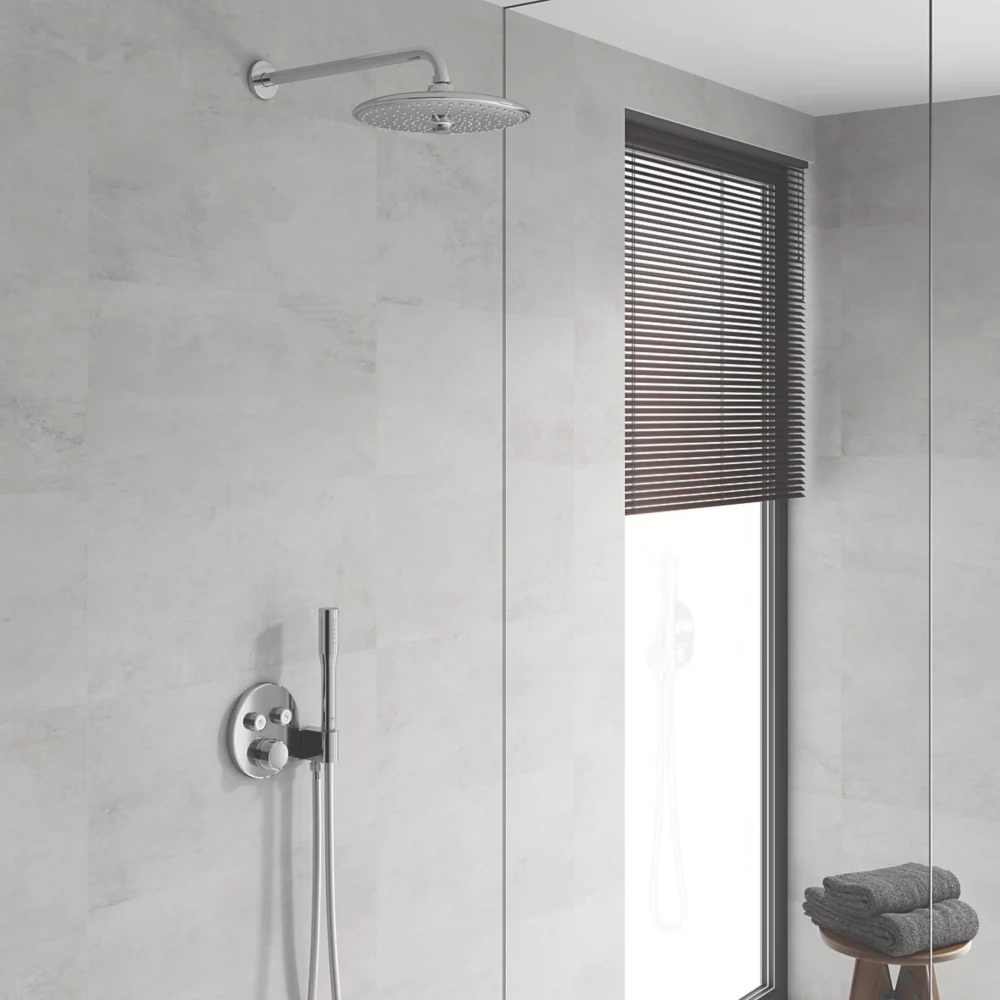 Grohe Grohtherm SmartControl Perfect Rear-Fed Concealed Chrome Thermostatic Shower Set - Image 2