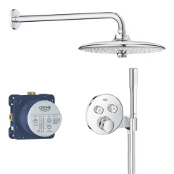 Grohe Grohtherm SmartControl Perfect Rear-Fed Concealed Chrome Thermostatic Shower Set