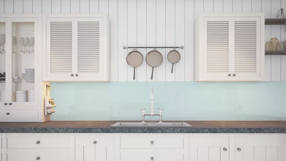 Splashwall Bathroom Splashback Gloss Mist 600 X 2420 X 4mm 2 Splashwall Bathroom Splashback Gloss Mist 600 X 2420 X 4mm - Image 2