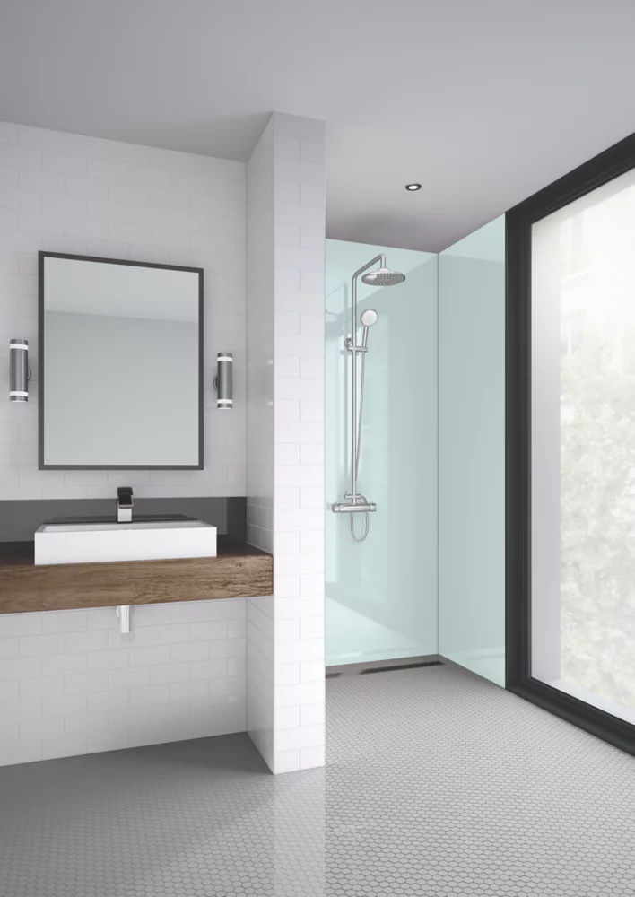 Splashwall Bathroom Splashback Gloss Mist 600 X 2420 X 4mm 1 Splashwall Bathroom Splashback Gloss Mist 600 X 2420 X 4mm