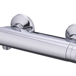 Essentials Mulga Exposed Thermostatic Mixer Shower Valve Fixed Chrome