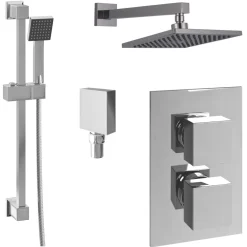 ETAL Wren Rear-Fed Concealed Polished Chrome Thermostatic Bar Mixer Shower