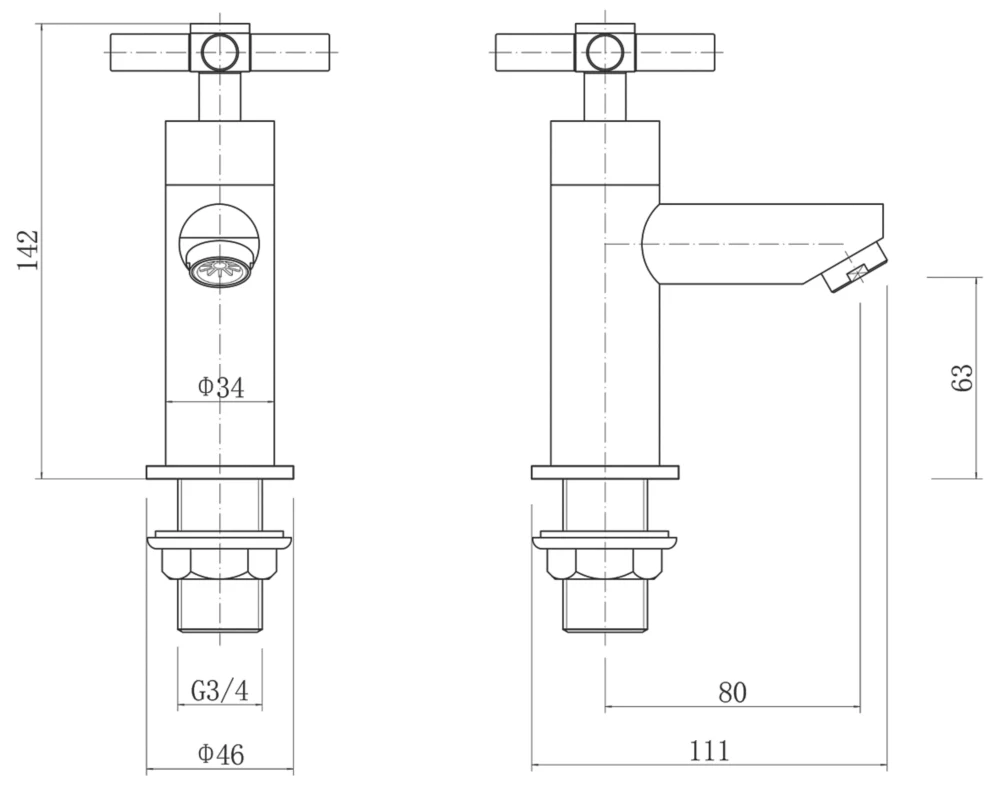 ETAL Oban Pillar Bath Taps - Image 2