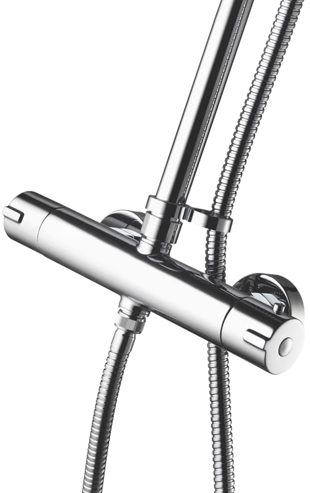 Aqualisa Sierra Cool Touch Rear-Fed Exposed Chrome Thermostatic Bar Diverter Mixer Shower - Image 2