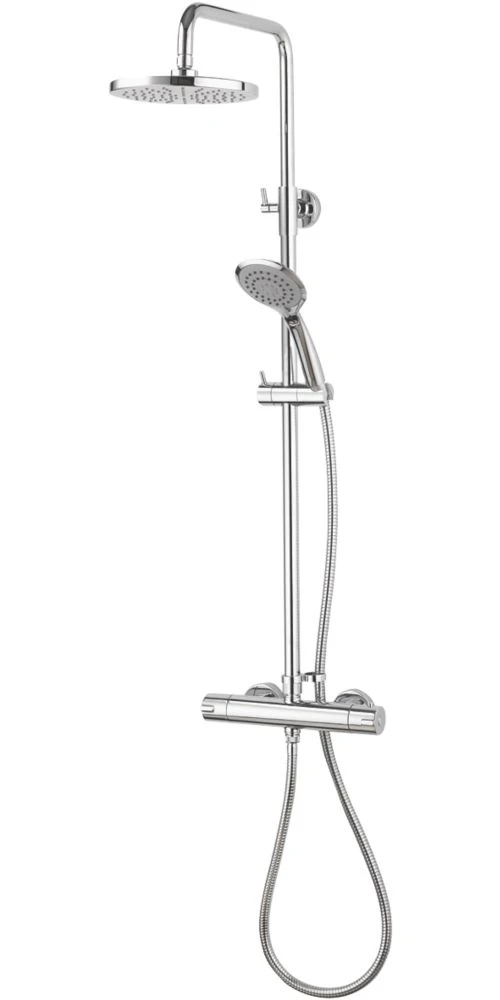 Aqualisa Sierra Cool Touch Rear-Fed Exposed Chrome Thermostatic Bar Diverter Mixer Shower