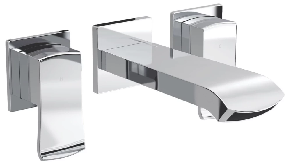 Bristan Descent Wall-Mounted Basin Mixer Tap Chrome