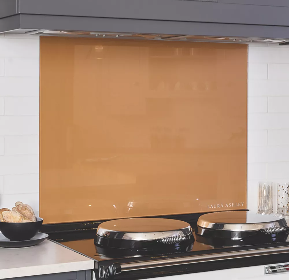 Laura Ashley Copper Self-Adhesive Glass Kitchen Splashback 900 X 750 X 6mm - Image 2