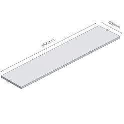Maia Cristallo Worktop 3600 X 600 X 42mm 7 Maia Cristallo Worktop 3600 X 600 X 42mm -Zenith Shop 130XP A3