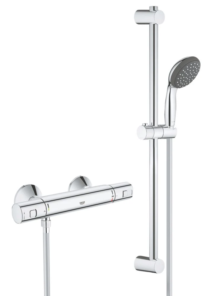 Grohe Precision Start HP Rear-Fed Exposed Chrome Thermostatic Shower Mixer