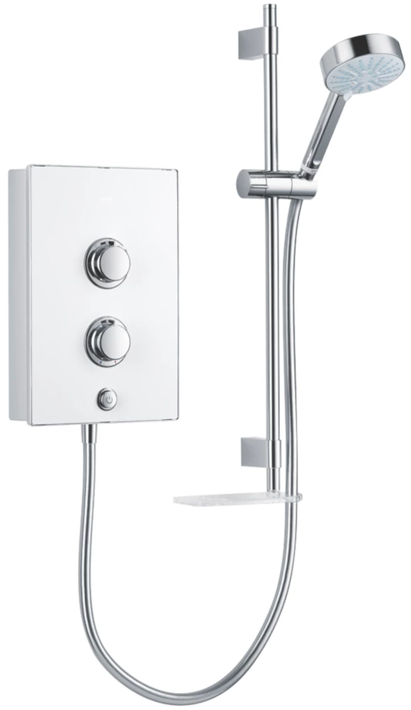 Mira Decor White / Chrome 8.5kW Manual Electric Shower
