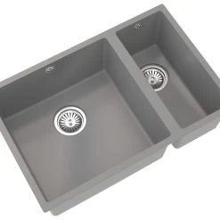 ETAL Comite 1.5 Bowl Granite Composite Kitchen Sink Matt Grey Left-Hand 670 X 440mm