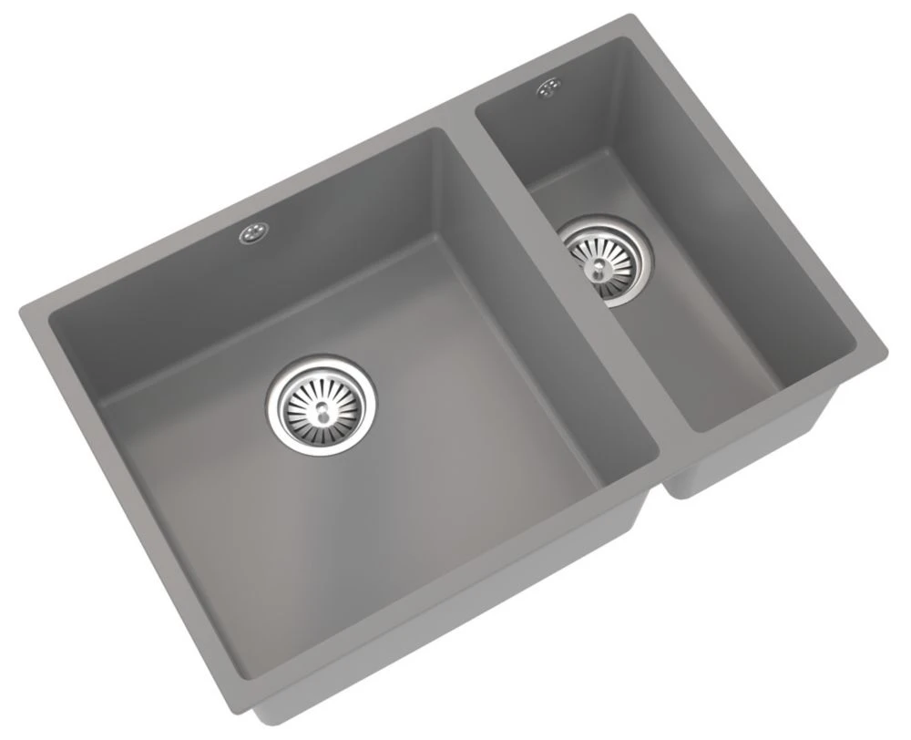 ETAL Comite 1.5 Bowl Granite Composite Kitchen Sink Matt Grey Left-Hand 670 X 440mm