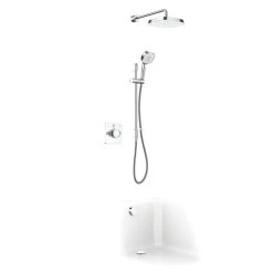 Mira Evoco Rear-Fed Concealed Chrome Thermostatic Built-In Mixer Shower & Bath Fill