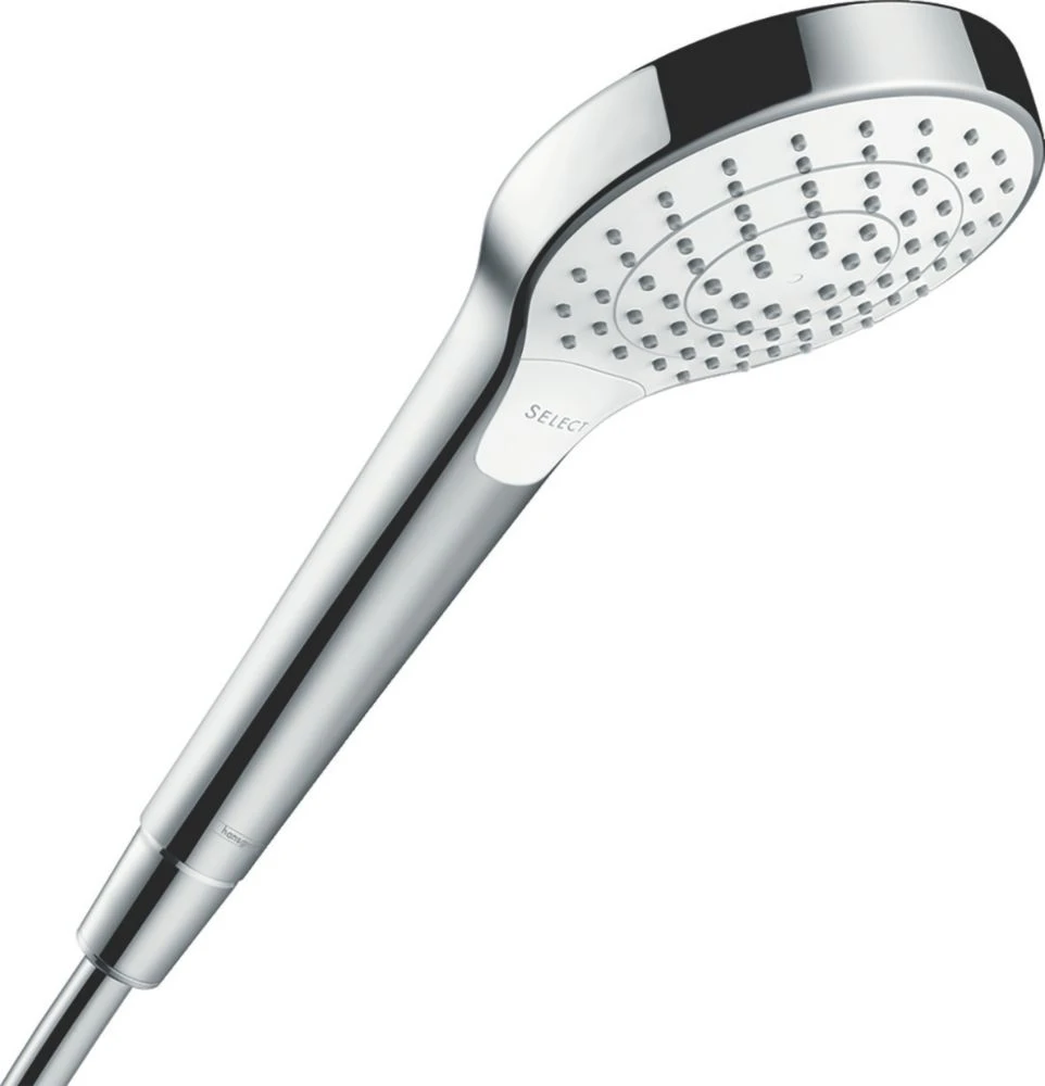 Hansgrohe Croma Select S EcoSmart Shower Handset White/Chrome 108 X 183mm