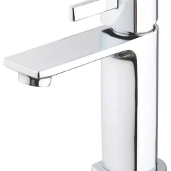 Swirl Brue Basin Mini Mono Mixer Tap With Clicker Waste Chrome