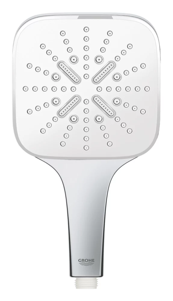 Grohe Vitalio SmartActive Cube Handset Chrome/White 130 X 177mm - Image 2