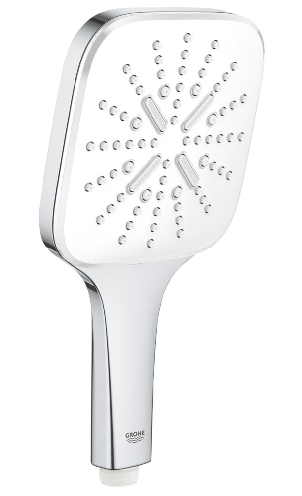 Grohe Vitalio SmartActive Cube Handset Chrome/White 130 X 177mm