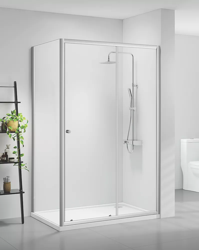 Triton Neo Six Framed Rectangular Sliding Door Shower Enclosure Reversible Chrome 1000 X 760 X 1850mm 1 Triton Neo Six Framed Rectangular Sliding Door Shower Enclosure Reversible Chrome 1000 X 760 X 1850mm