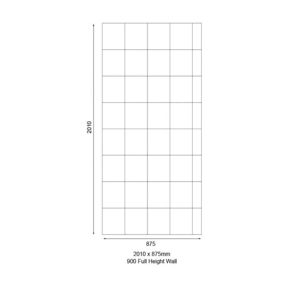 Mira Flight Shower Wall Panel White 875 X 2010 X 6mm - Image 3