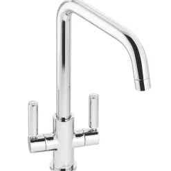 Abode Globe Quad Dual-Lever Mono Mixer Kitchen Tap Chrome