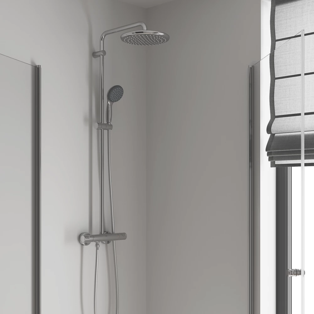 Grohe Vitalio Start 250 HP Rear-Fed Exposed Chrome Thermostatic Shower System - Image 4