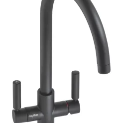 Abode Globe Aquifier 3-Way Deck-Mounted Filter Tap Matt Black