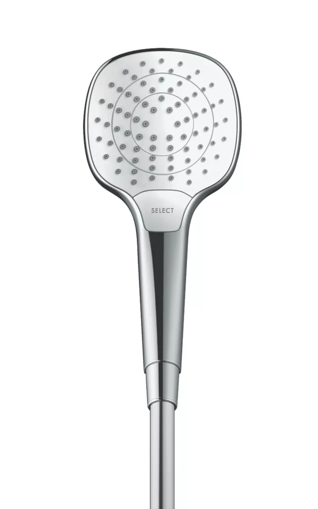 Hansgrohe Croma Select E EcoSmart Shower Handset White/Chrome 108 X 185mm - Image 2