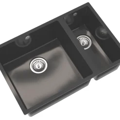 ETAL Comite 1.5 Bowl Granite Composite Kitchen Sink Gloss Black Left-Hand 670 X 440mm
