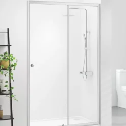 Triton Neo Six Framed Rectangular Sliding Shower Door Chrome 1100 X 1850mm