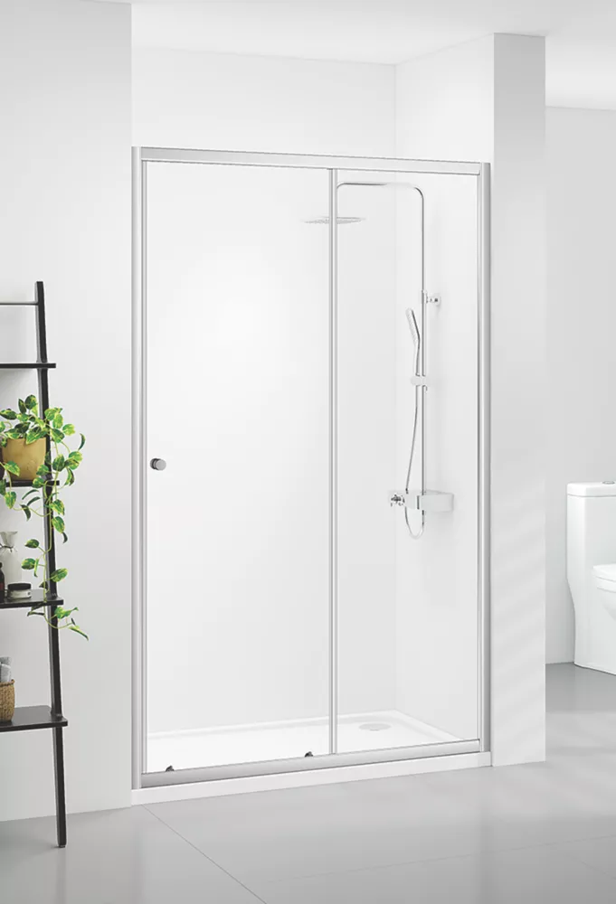 Triton Neo Six Framed Rectangular Sliding Shower Door Chrome 1100 X 1850mm