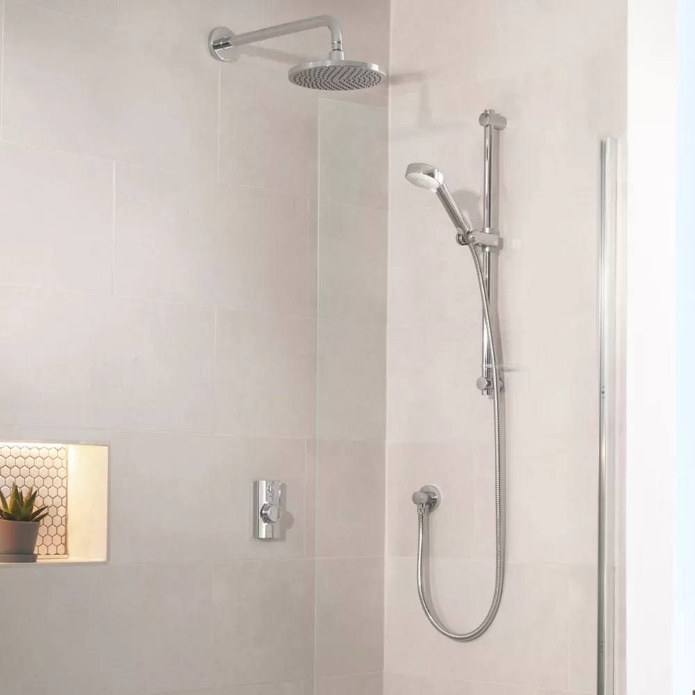 Aqualisa Visage Smart Gravity-Pumped Rear-Fed Chrome Thermostatic Smart Shower With Drencher - Image 4