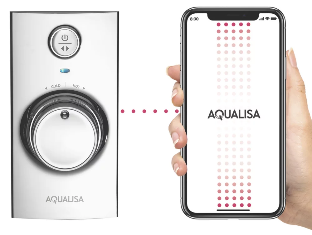 Aqualisa Visage Smart Gravity-Pumped Rear-Fed Chrome Thermostatic Smart Shower With Drencher - Image 6