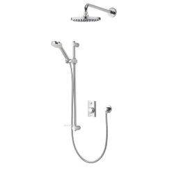 Aqualisa Visage Smart Gravity-Pumped Rear-Fed Chrome Thermostatic Smart Shower With Drencher