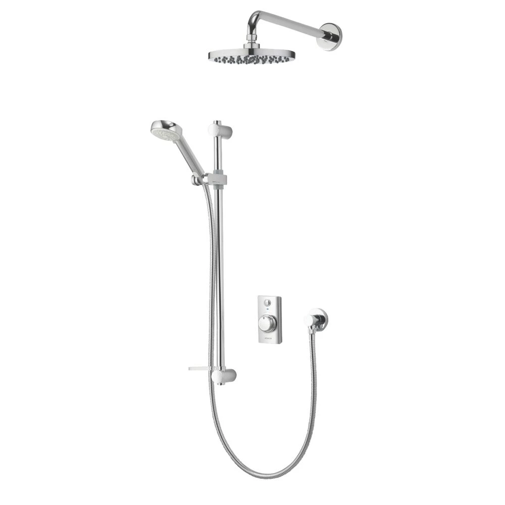 Aqualisa Visage Smart Gravity-Pumped Rear-Fed Chrome Thermostatic Smart Shower With Drencher
