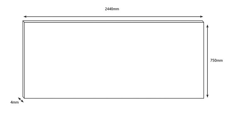 Splashwall Brown / Blue / Yellow / Red Alloy Splashback 2440 X 750 X 4mm - Image 4