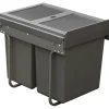 Hafele Kitchen Cabinet Pull-Out Bin Grey 40Ltr