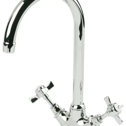 Swirl Premium High Neck Monobloc Mixer Kitchen Tap Chrome