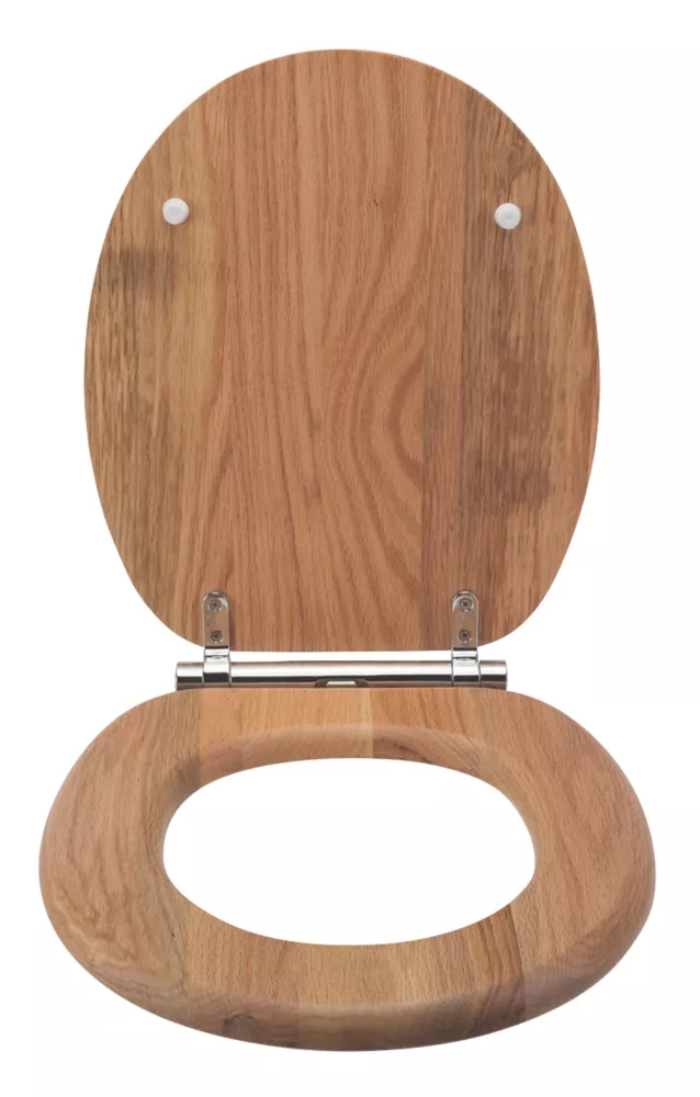 Croydex Rutland Soft-Close With Quick-Release Toilet Seat Solid Oak Natural - Image 2