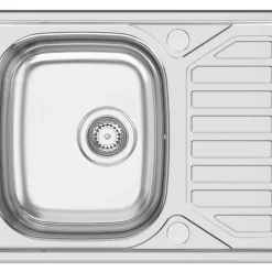 Clearwater OKIO 1 Bowl Stainless Steel Kitchen Sink & Drainer 650 X 500mm