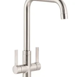 Abode Pico Quad Dual-Lever Mono Mixer Kitchen Tap Brushed Nickel