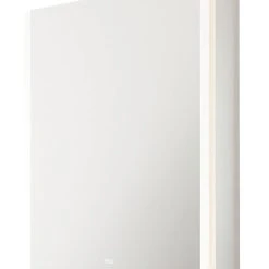 Light Tech Mirrors Boston 1-Door Illuminated LED Mirror Cabinet With 1300lm LED Light Black Matt 550 X 130 X 700mm